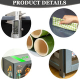 qeknxks Display Cabinet with Acrylic Doors, 5-Tier Bamboo Curio Display Cabinet, Display Cases for Figurine, Toy Organizers Rack & Display Shelf, Kids Bookcase for Home Office, Playroom, Living Room qeknxks