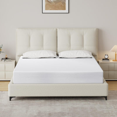 Full Size Memory Foam Mattress 10 Inch with Tencel Cover,Premier Cool Green Tea/Gel Bed Mattresses in a Box, Medium Firm Mattress for Back Pain, Fiberglass-Free,CertiPUR-US,Made in USA,75'' x 54''