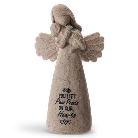 Miugwp Pet Memorial Gifts for Dogs - Dog Bereavement Sympathy Gift, Loss of Dog Remembrance Keepsake with “You Left Paw Prints on Our Hearts”,Ideal for Rainbow Bridge & Pet Loss Memorial(Granite) Miugwp