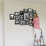 26 Pieces Picture Frames Set Collage Photo Frames Wall Gallery Kit for Wall and Home, Two in 8X10, Five in 5X7, Seven in 4X6, Twelve in 3.5X5 in Black White (Black) Transforcat