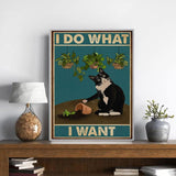 GUYANA DIY 5D Diamond Painting by Number Kits for Adults,Cute Cat Diamond Painting Kits Round Full Drill Diamond Art Kits Picture Arts Craft for Home Wall Art Decor(I Do What i Want) GuyAna