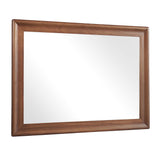 CULER Rustic Wood Wall Mirror for Bathroom,Rectangle 24 x 36 inch Hanging vatiny Mirrors with Wooden Frame for Living Room,Bedroom,Entryway(Walnut Brown) CULER