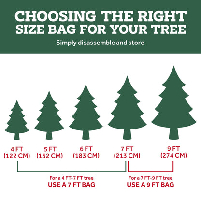 Zober Christmas Tree Storage Bag - Fits 9 Ft Artificial Trees - Plastic, Waterproof Christmas Tree Bag - Strong, Durable Handles - Labeling Card Slot - Gray