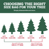 ZOBER Christmas Tree Storage Bag - Fits 9 Ft Artificial Trees - Plastic, Waterproof Christmas Tree Bag - Strong, Durable Handles - Labeling Card Slot - Red ZOBER