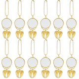 12 PCS Angel Wings Sublimation Keychain Blanks Gold, Double Side Heat Transfer Blanks with Angel Wings Charms, MDF Round Key Rings Blanks for Sublimation DIY Craft OMISTAR