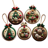 DIY Christmas Felt Patch Kit, Felt Christmas Ornaments, Craft Set with Pre-Cut Felts Sheets, Holiday Craft Kit for Family Fun, Beginner-Friendly, Handmade Xmas Decorations for Tree & Home (#A) DABATO