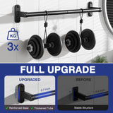 Powools Towel Rack for Bathroom - 24" Rustproof Towel Holder, Sturdy Towel Bar Wall Mounted, Space-Saving Towel Hanger, Bathroom Accessories, Home Decor, Apparment Essentials, Black Powools