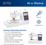Brother SE700 Embroidery & Sewing Machine with Starter Bundle Brother
