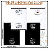 Ferraycle 4 Pieces Kitchen Towels, Coffee Kitchen Hand Towels, Dish Towels, Absorbent Decorative Dish Cloths, for Farmhouse Housewarming (Mainly Black,Truck Style) Ferraycle