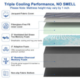 Split King Adjustable Bed Frame with Massage, 14 Inch Grey Gel Memory Foam Medium-Firm Mattress in Box, Updated Adjustable Bed Base with Thickened Foam Frame, Adjustable legs,Voice Control, Smart Bed Vipbear