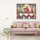 igoodom Paint by Numbers Kit for Adults – Christmas Gnome Adult Paint-by-Number on Canvas, DIY Acrylic Painting Set for Home Decor, 20x16in igoodom