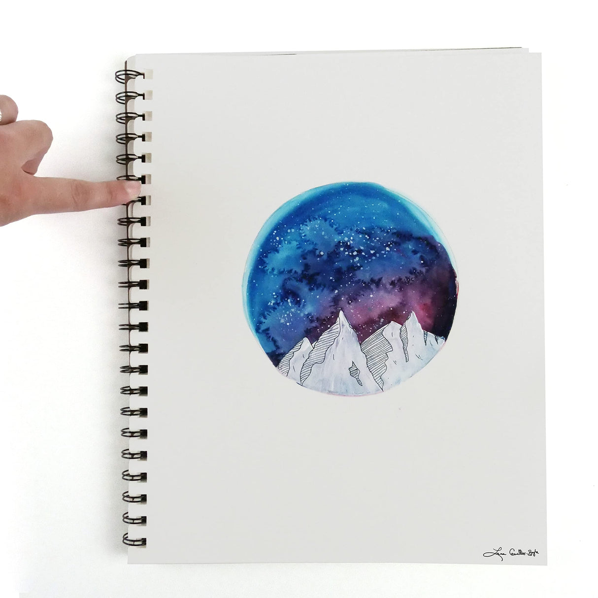 Grumbacher 5.5" x 8.5" Mixed Media Paper Pad with in & Out Pages, 98 lb. / 160 GSM, Side Wire Bound, 60 White Sheets/Pad, 1 Each Grumbacher