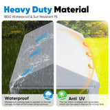 Quictent 13’x20’ Heavy Duty Carport Car Canopy Galvanized Car Boat Shelter with Removable Sidewalls, Reinforced Top Poles and Ground Bar-Grey Quictent