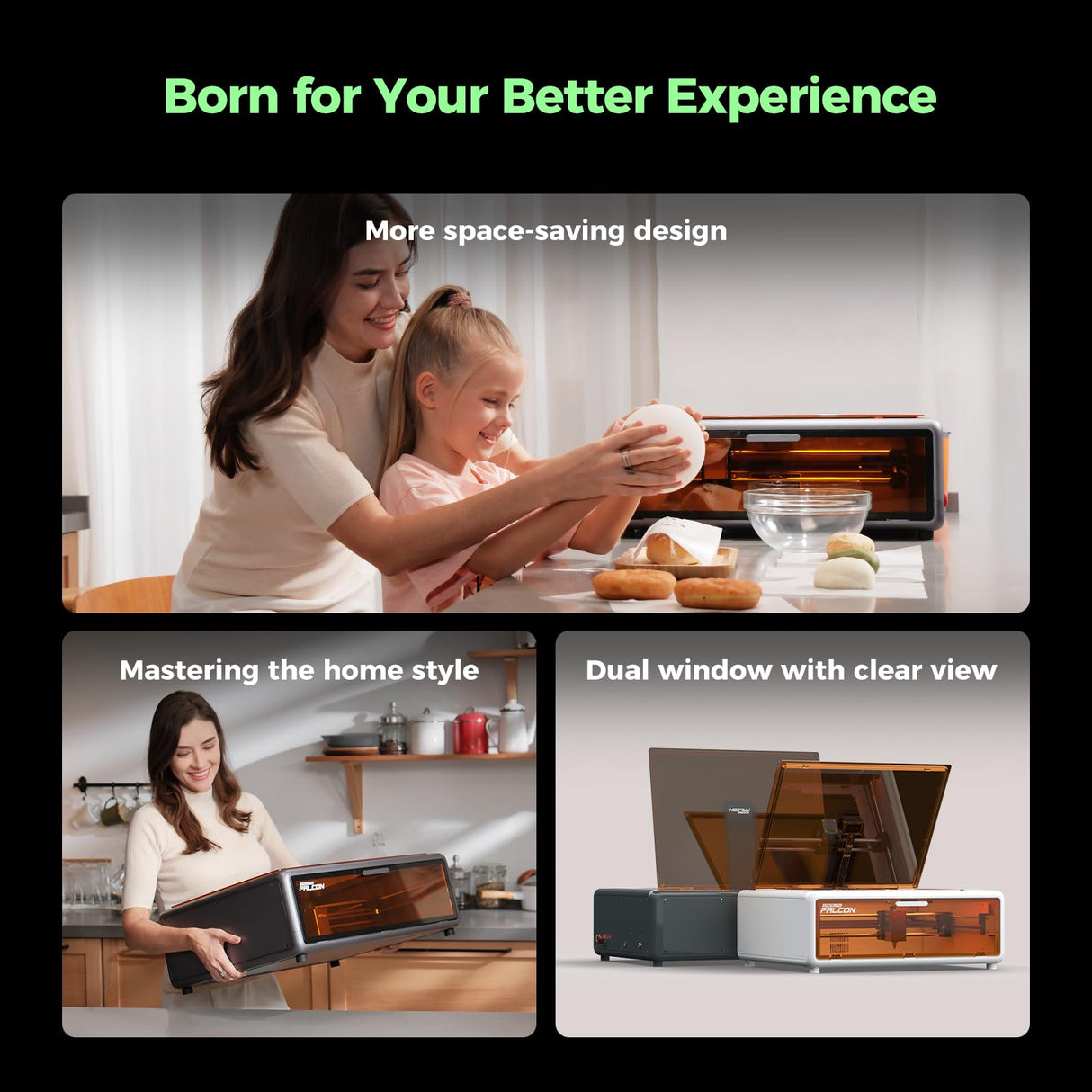 Creality Falcon A1 10W Laser Engraver, 80W Powerful Output, Fully Enclosed, 600mm/s Speed, HD Camera Auto Positioning, Pre-Assembled&Smart Material Recognition, Ideal for Wood & Metal, Class 1 Safety Creality