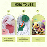 Pangoo Art Paint by Numbers Kit for Adults, Flower Turtle Paint by Numbers, Cute Animal Adults Paint by Number Kits, 16" X20" Paint by Number Canvas for Home Wall Art Decor Pangoo Art