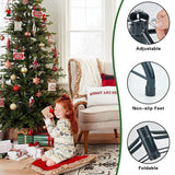 Finphoon Metal Christmas Tree Stand, Foldable Xmas Tree Base for 4-8 Ft Artificial Trees, 15.7 Inch Replacement Christmas Tree Stand Bracket Fits 0.5-1.57 Inch Poles,Dark Green Finphoon