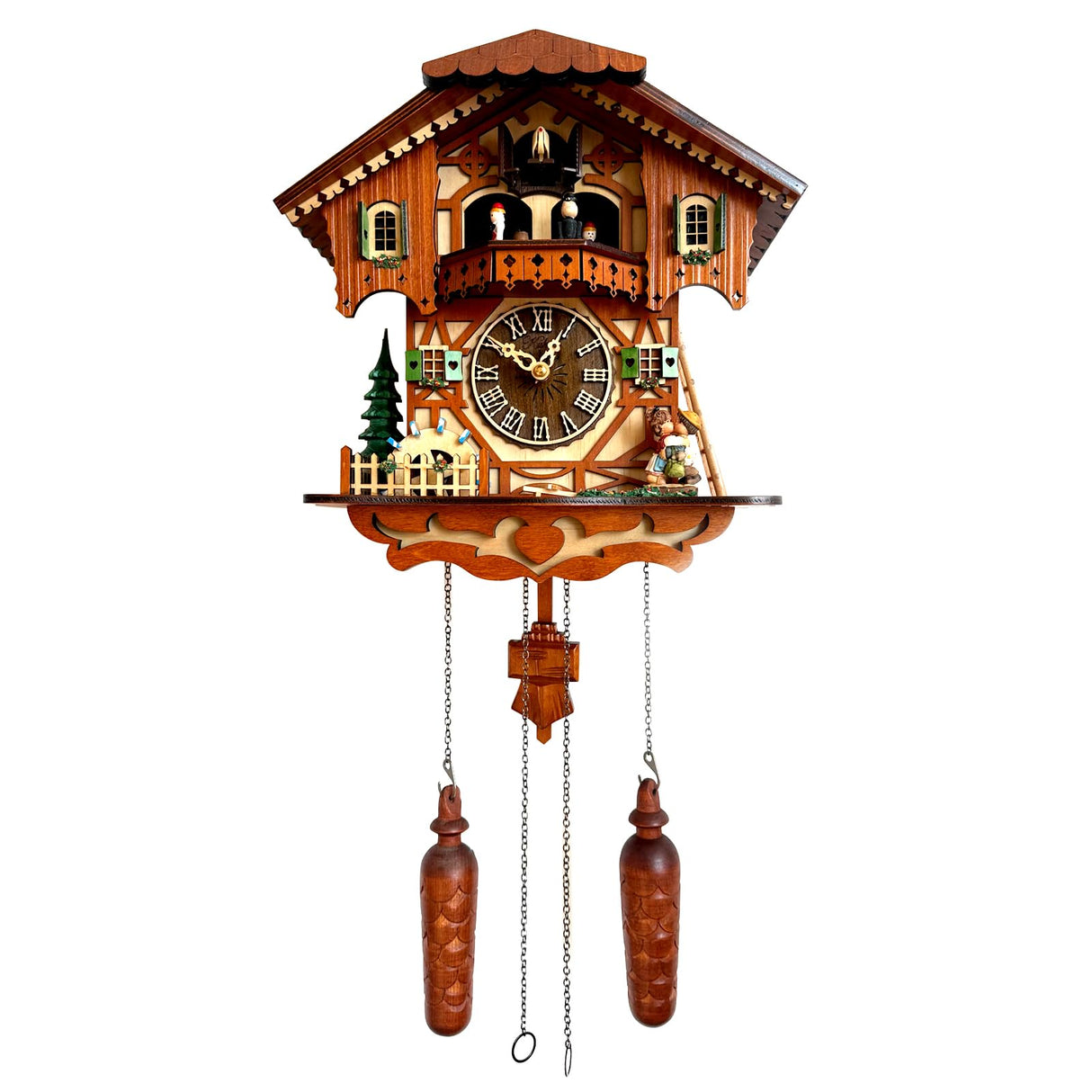 RUAIGRD Traditional German Style Cuckoo Clock Black Forest House Clock with Moving Wood Kids RUAIGRD