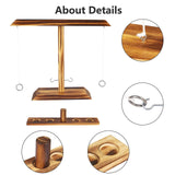 Bestdon Ring Toss Games for Adults, Fast-Paced Interactive Toss Games with Shot Ladder Bundle, Outdoor Indoor Handmade Wooden Hook and Ring Game for Bars, Home, Large Bestdon