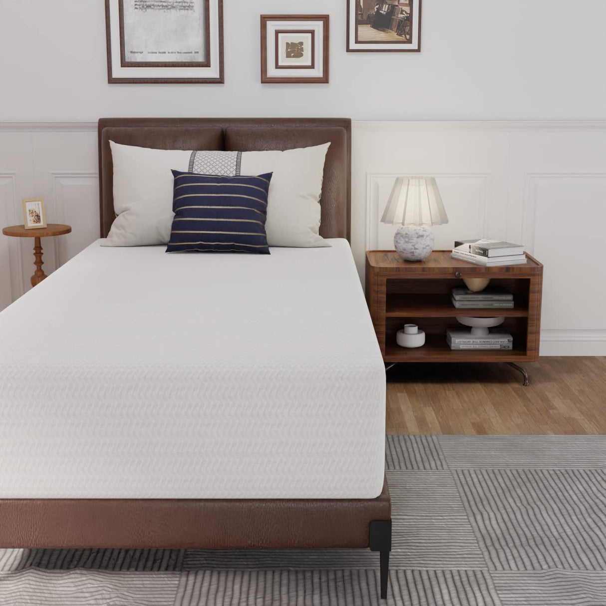 12 Inch Green Tea Memory Foam Mattress,Bed-in-a-Box Medium Firm Mattress CertiPUR-US Certified Breathable Bed Mattress for Cooler Sleep Supportive & Pressure Relief,Twin PayLessHere