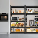 BIG RED Storage Shelving Unit, 5-Tier Adjustable, Heavy Duty Metal Garage Shelves/Utility Rack for Kitchen, Pantry, Basement, Bathroom, Laundry - 2,000 lbs Capacity, Black, 72" H x 35" W x 12" D BIG RED