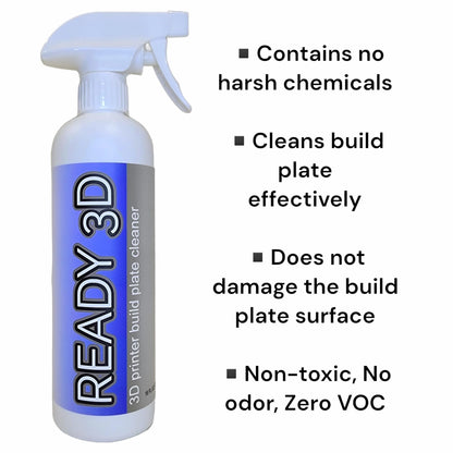 Ready 3D Printer Build Plate Cleaner, Non-Toxic, No Odor, Formulated for Ready 3D Build Plate Adhesive - WoodArtSupply