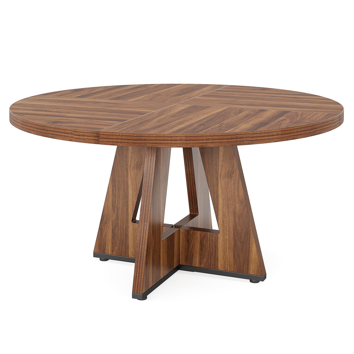 Tribesigns Round Dining Table for 4, 47 Inch Farmhouse Kitchen Table Small Dinner Table Wood Kitchen Dinning Table for Dining Room Kitchen,Living Room (Chairs Not Included) Tribesigns