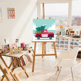 Yijingtop 4 Packs Framed Chrsitmas Paint by Numbers Kit for Kids Ages 8-12,Snowman Easy Acrylic Paint by Number Framed on Canvas,Number Painting Paint by Numbers Kit for Home Wall Decoe 8x8inch Yijingtop