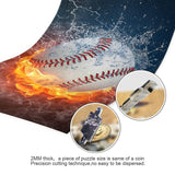 Baseball Fire Water Jigsaws Puzzles, Puzzles Adults, with Letters on Back, Puzzle 500 Pieces Joisal
