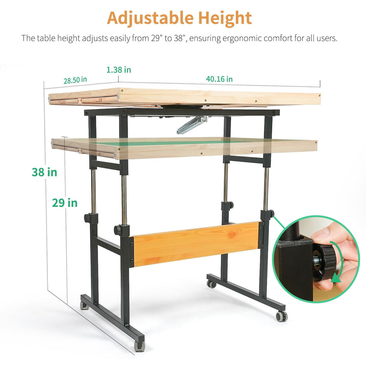 ALL4JIG 2000 Pieces Puzzle Board for Adults Gifts, Wooden Jigsaw Puzzle Table with 4 Drawers, 360°Rotating Panel & Locking Knob, Vertical Usage Option ALL4JIG