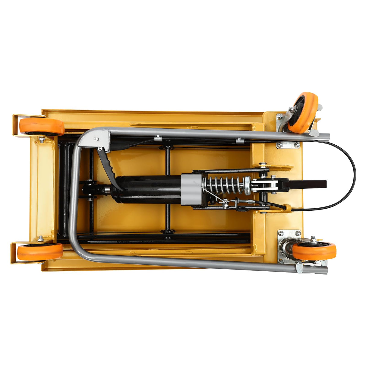 330lbs Hydraulic Scissor Lift Table Cart, Double Scissor Hydraulic Lift Table Cart Non Slip Pad Cart w/4 Wheels Simple Operation Elevating Cart (330, Pounds) TBVECHI