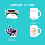 RAINBOWTIE Sublimation Mugs, Sublimation Mugs Blank, 11oz Sublimation Coffee mugs,White Coated Ceramic Cup, Mug Sets - Set of 12 RAINBOWTIE