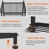 YOHKOH 6 Tier Metal Storage Rack Shelves, Standing Storage Shelf Units for Laundry Bathroom Kitchen Pantry (Black,17.0L x 12.9W x 64.9H) YOHKOH