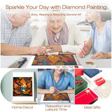 DIADAY Diamond Painting Kit, Fall Leaves Diamond Art Kits for Adults, 5D Full Drill Fall Landscape Diamond Painting, DIY Round Gem Craft Arts Home Wall Decor Gift 12 x 12 Inches DIADAY
