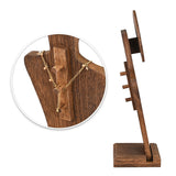 MOOCA Portable Wooden Mannequin Jewelry Stand, Jewelry Display Organizer for Earrings & Multiple Necklace, Brown Color MOOCA