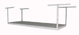 MonsterRax Overhead Garage Storage Racks 3x8’ Ceiling Mounted Shelving, Adjustable Hanging Organizer, Heavy Duty Steel, Holds 500 Pounds, Color: White, Adjustable from 24"-45" off the Ceiling MonsterRAX Storage Solutions