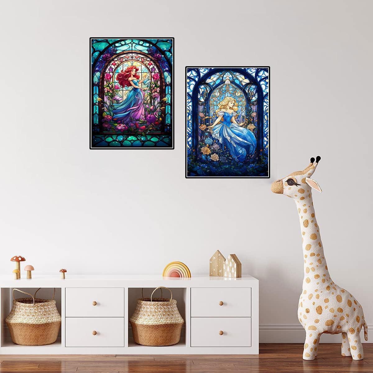 RYMILIE Diamond Painting Kits for Adults - 2 Pack Princess DIY 5D Diamond Art Kits Full Drill Diamond Dots Paintings with Diamonds Gem Art and Crafts Home Decor 12x16inch RYMILIE