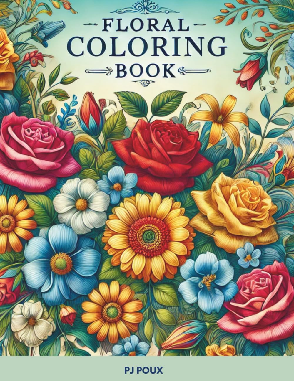 Floral Coloring Book Majosta