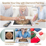 DIADAY 5D Diamond Painting Kit, Mandala Diamond Art Kits for Adults & Beginners, Full Drill Round Gems, DIY Dot Craft, Home Wall Decor Gift, 12x12 Inches DIADAY