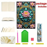Lotus Diamond Painting Notebook for Adults, A5 Diamonds Art Journal and DIY Sketchbook, Diamond Art Kit Supplies,Gift for Beginners, Craft Lovers, Artists. (Lotus) Formeydemi