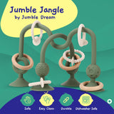 Jumble Jangle Baby Teething Toys – BPA-Free, Multi Purpose High Chair Toys for Babies: Suction Teething Relief with Sensory Toy Textures for Infants and Toddlers 3–24+ Months (Green) Jumble Dream