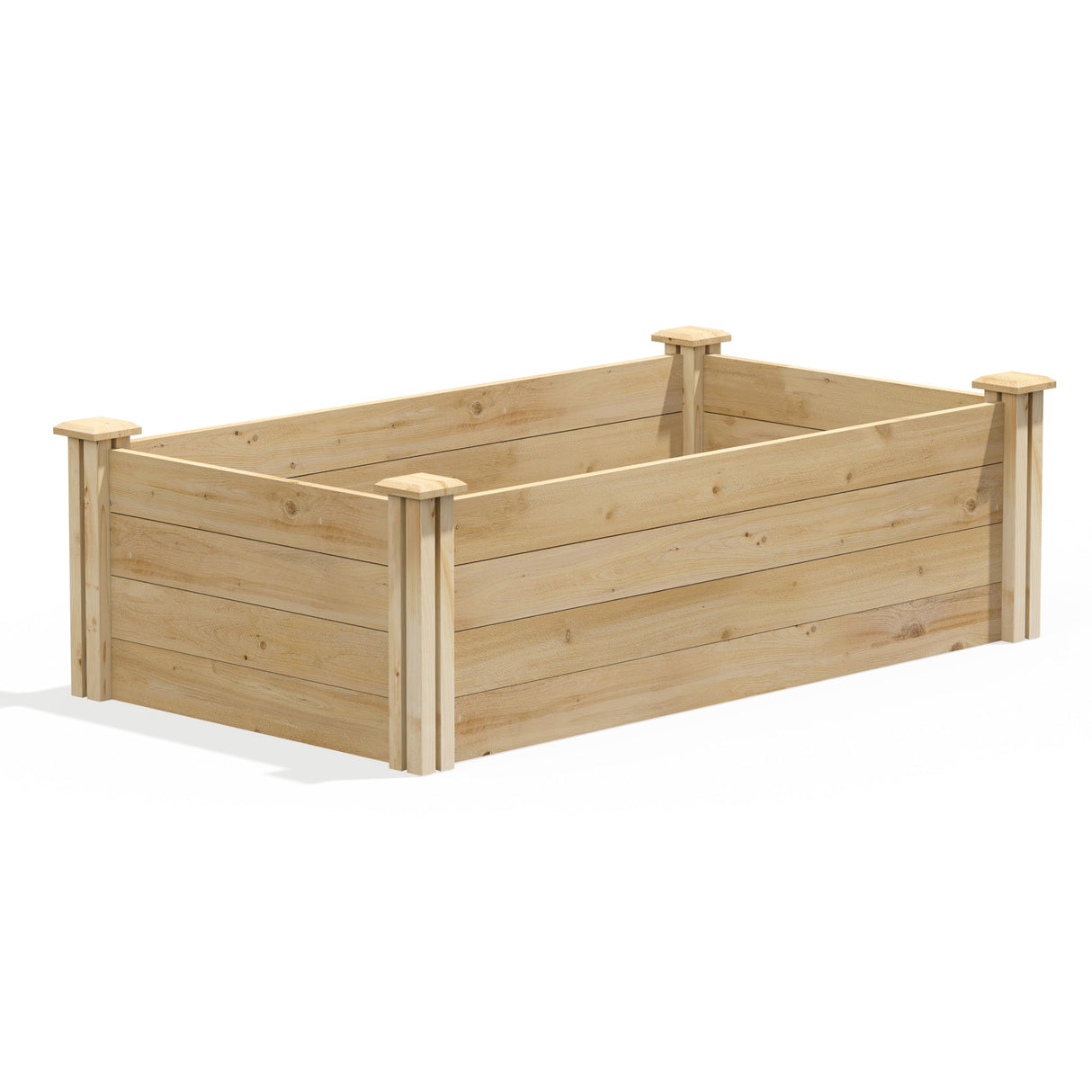 Greenes Fence Original Cedar Raised Garden Bed, 2' x 4' x 14" - Made in USA with North American Cedar Greenes Fence