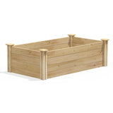 Greenes Fence Original Cedar Raised Garden Bed, 2' x 4' x 14" - Made in USA with North American Cedar Greenes Fence