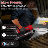 Zenithz Electric Grease Gun: 10000 PSL Grease Gun Battery Powered with 2 Batteries and Charger-Heavy Duty Cordless Grease Guns with LED Light for Trailer - Car Boat Truck Machinery Maintenance Zenithz