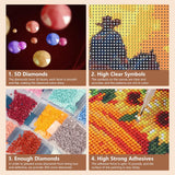 SJUTOUCI Diamond Art Painting Kits for Adults, Western Cowboy Diamond Art Kits for Beginners, 5D DIY Full Drill Gem Craft Art for Home Decor Gift 12x12 inch, Desert SJUTOUCI