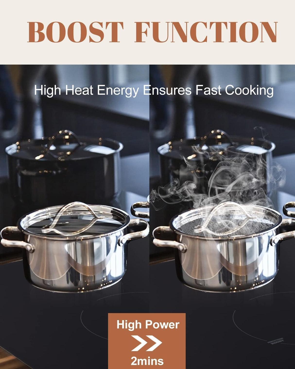 Induction Cooktop 30 Inch with 4 Burners Built-in Induction Electric Stovetop with Boost/Timer & Child Safety Lock/9 Power Levels 7000W (NO PLUG) Weceleh