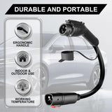 EV Adapter for Tesla to J1772, Max 40Amp 250V Portable Tesla Charge Adapter for All J1772 EVs, Compatible with Tesla Powered Connectors, Destination and Mobile Chargers, Safety Lock Easy to Connect KTOEBYCO