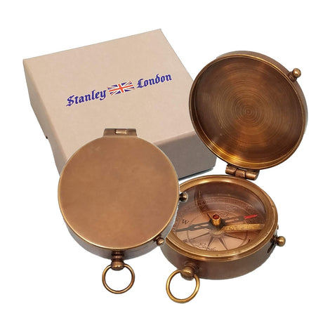 Anniversary Compass Gifts for Husband, Boyfriend, Men, Him | Engraved Compass Personalized | Wedding Gift Compasses to Groom, Bride, Fiancé, Her, Wife, Girlfriend, Spouse (Design My Own) Stanley London