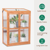 MCombo Greenhouse Wooden Cold Frame Greenhouse, Garden Portable Mini Greenhouse Cabinet, Raised Flower Planter Shelf Protection for Outdoor Indoor MCombo