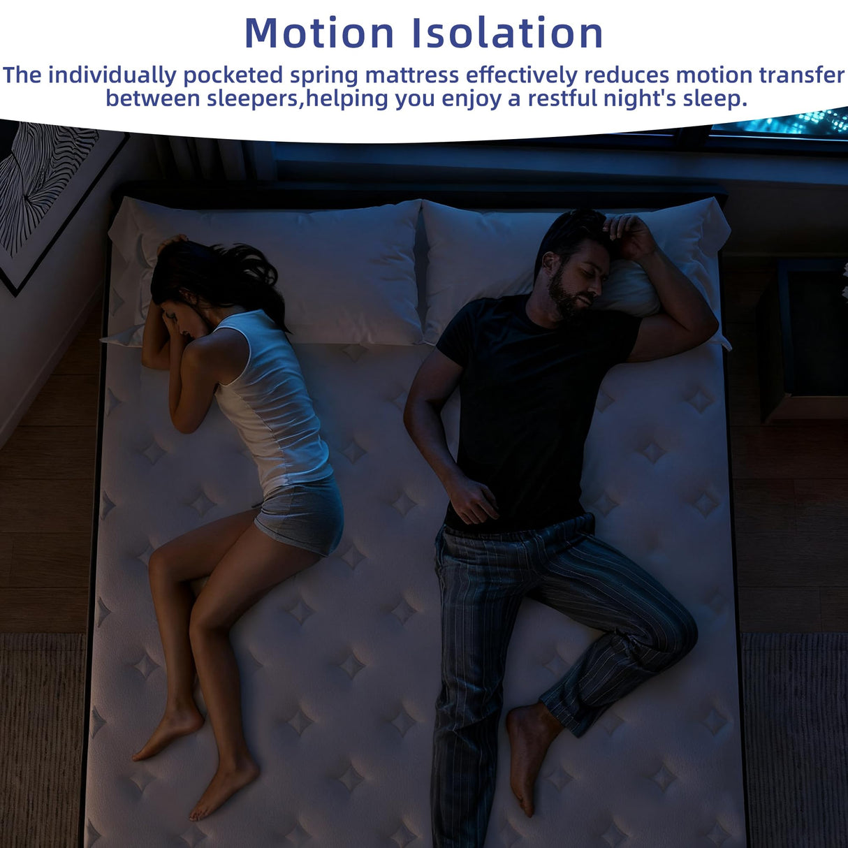 VERHOPE Queen Mattress, 12 Inch Queen Hybrid Mattress in a Box with Memory Foam, Medium Firm, Euro Top, Reinforced Edge Support, Pressure Relief & Motion Isolation, CertiPUR-US Certified VERHOPE