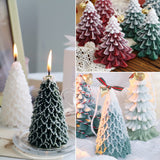 4PCS Christmas Tree Silicone Mold, 3D Candle Molds for Candle Making, Tree Shaped Silicone Epoxy Resin Mold, Ornament Mould for DIY Wax Candle Soap Art Craft Cake Chocolate Home Decor Wehous